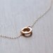 Gold halo xs - tiny gold circle ring necklace on 14k gold filled chain - dainty everyday jewelry