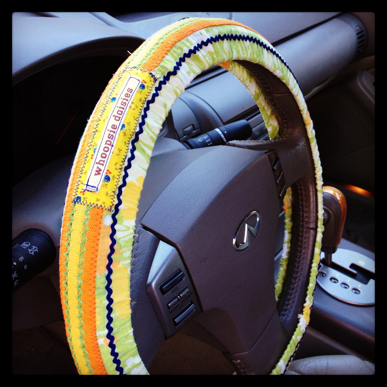 Golden Girl Hippie Chick Steering Wheel Cover by Whoopsie
