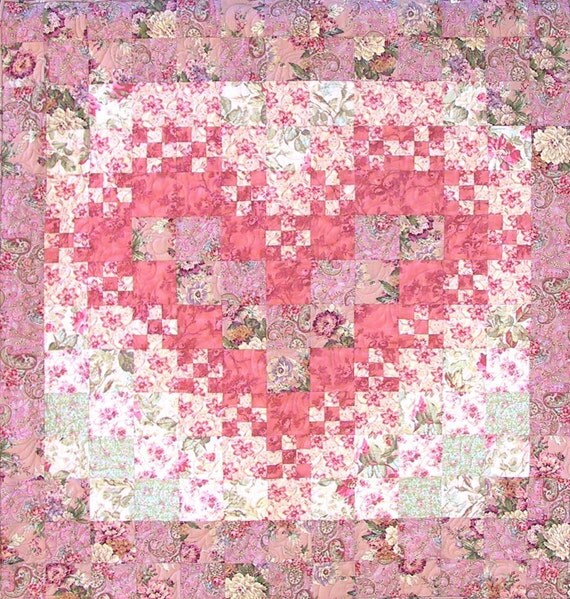 PDF Pattern Heather's Lacy Heart quilt