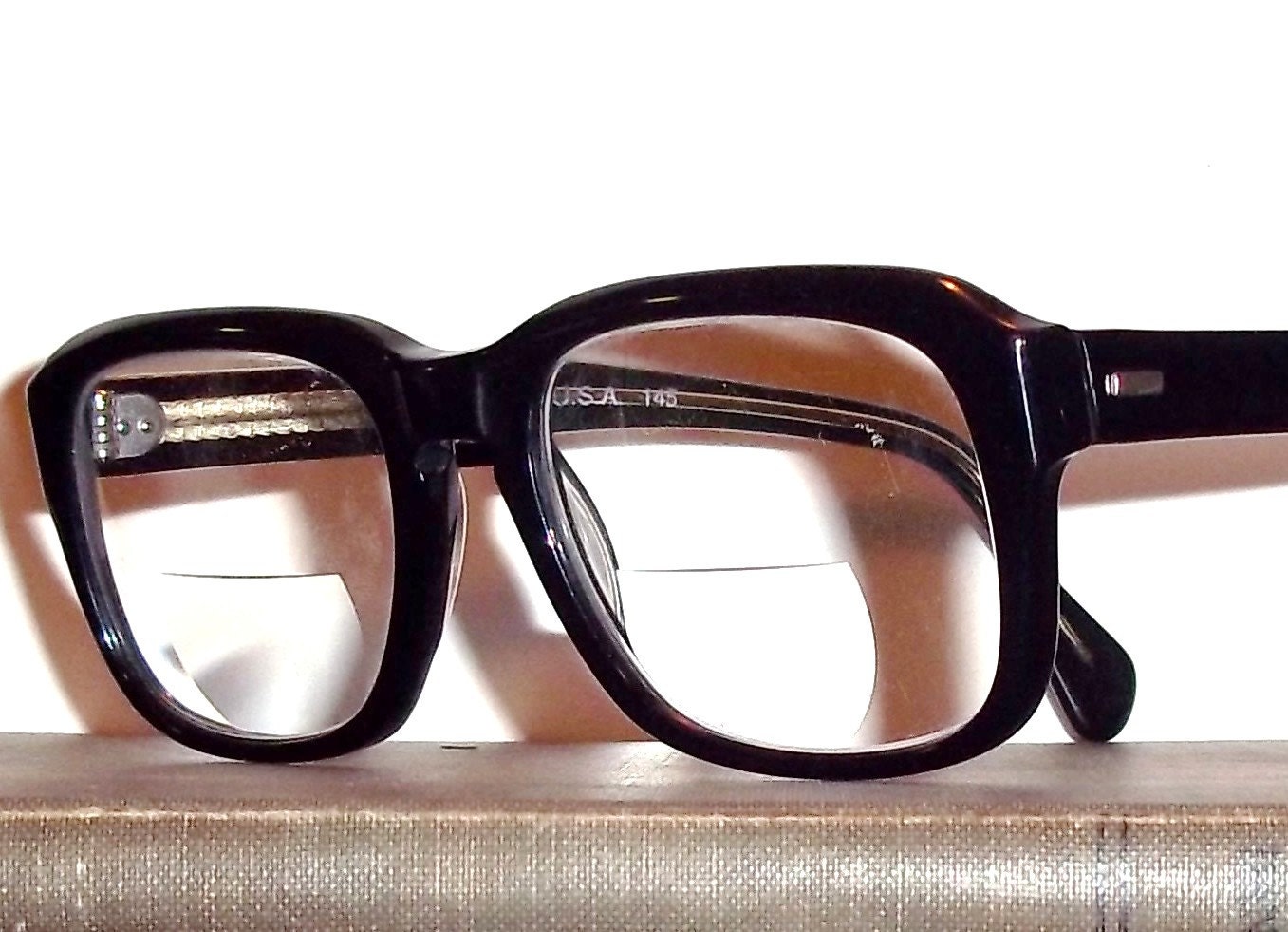 Keyhole Eyeglasses Liberty 145 USA 50s Retro Black unisex geekery