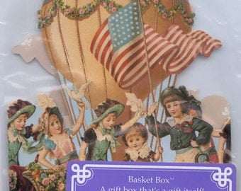 Vintage / Basket Box (tm) A gift box that's a gift itself / Patriotic / From The Gifted Line (tm)