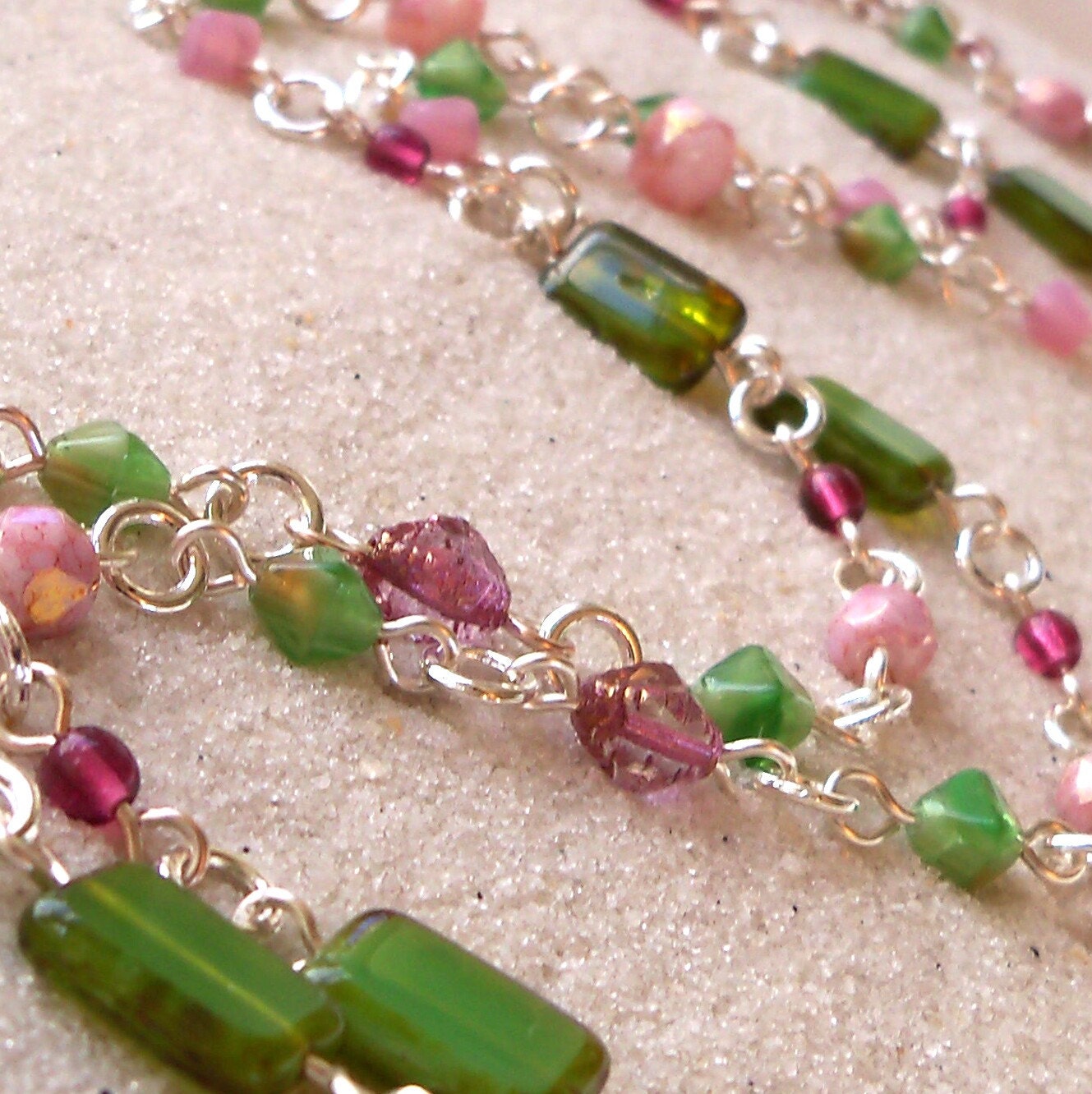 Glass Bead Jewelry Glass Bead Necklace Long Necklace