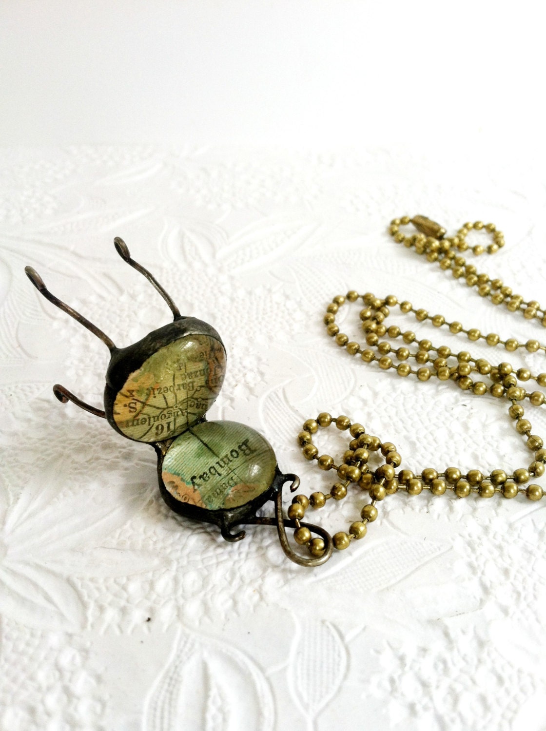 Chair Necklace Glass Map Chair Quirky Jewelry Sweetheart