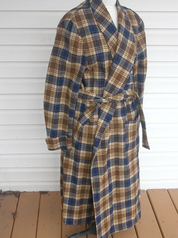 Pendleton Wool Plaid RobeMen's XL by missgaylee on Etsy