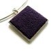 Aubergine Square Necklace on Silvered Base