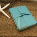 Aqua Leather Journal and Sketchbook, a Caribbean Sea Melody
