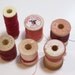 Vintage Red Thread on Wooden Spools One Plastic Spool set of 6 CLEARANCE / Craft Supplies/ Sewing Trim