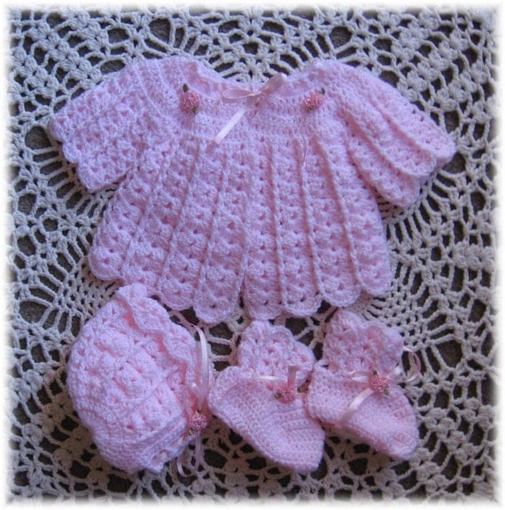 pattern yoke crochet baby Sweater Baby  Crochet Set for  Pattern Sweater Sweet Baby  for Pea