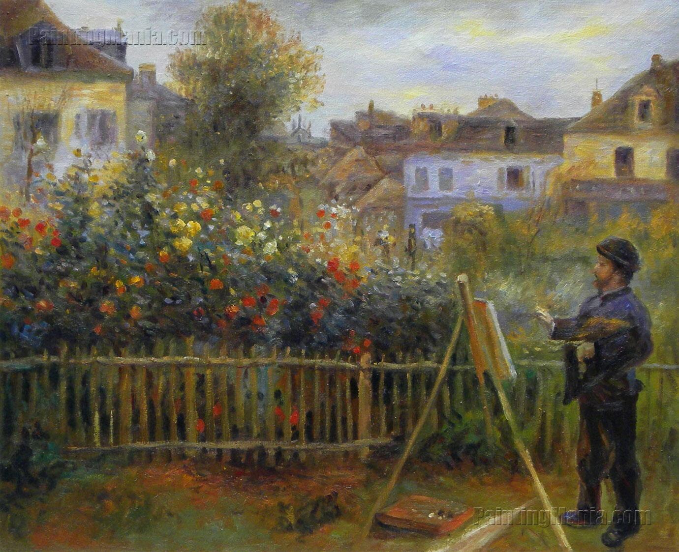 Claude Monet Painting in His Garden at Argenteuil