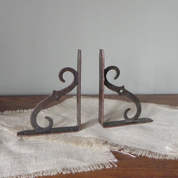 rustic metal brackets for shelves