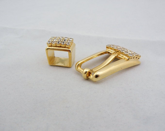 Gold-tone Rhinestone Buckle