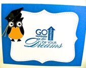 Graduation Card,Owl Graduation Card, Cute Card for Graduation, Go in the Direction of Your Dreams, Cap and Gown Card, High School Graduation