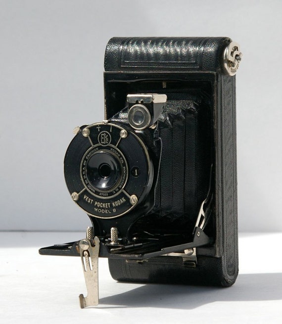 Antique Vest Pocket Kodak Model B Folding Camera With