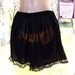 60s nylon black sleep shorts lace trim panties medium