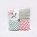 Chenille Pillow - Pink Delilah - Green Pink Vintage Chenille Flower HANDMADE CHARM PILLOW