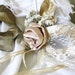 Shabby Chic - Bride and Groom Masks in Gold and Ivory - RESERVED