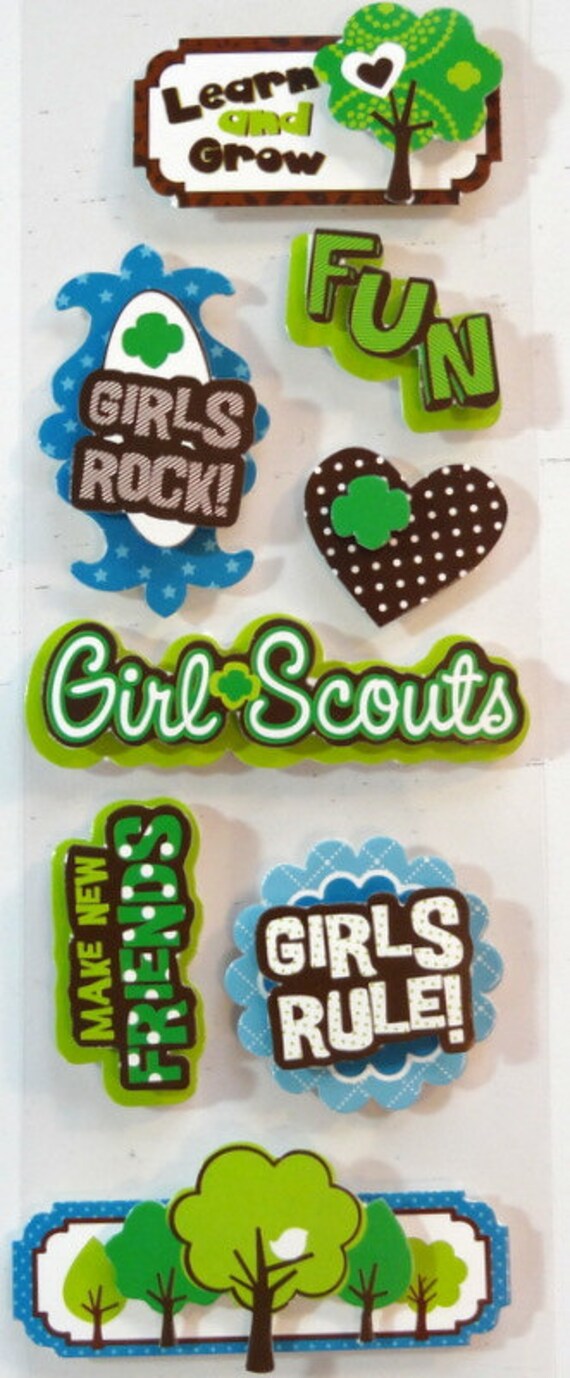 COLORBOK Girl Scouts Layered Stickers Girl Scout
