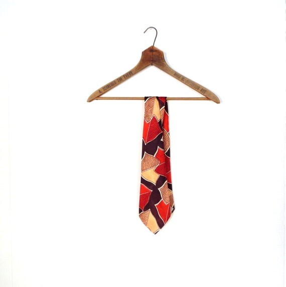 Vintage 1940s Tie / 40s Necktie / Abstract by SmallEarthVintage