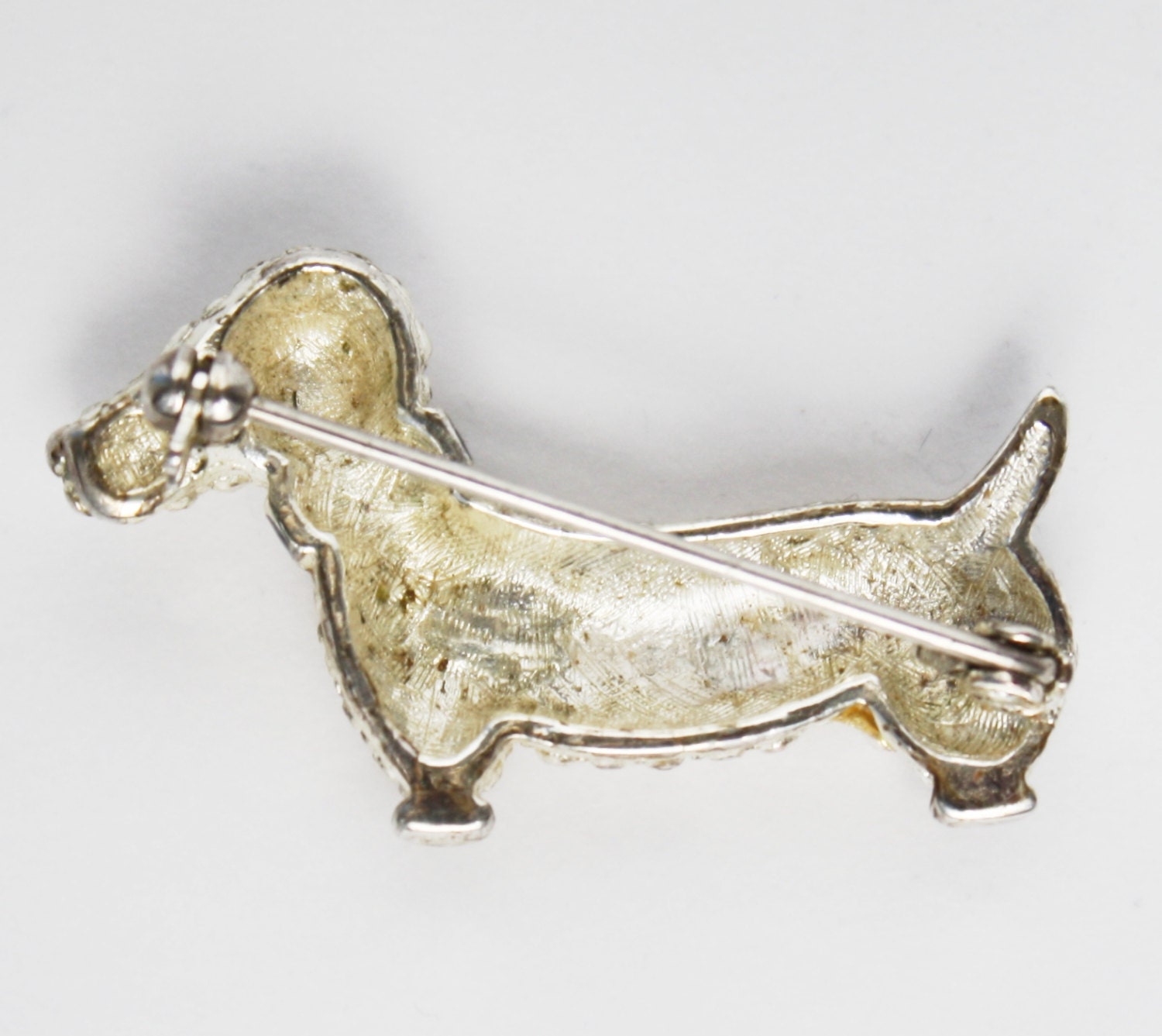 Vintage Dog Brooch Dachshund Figrual Pin