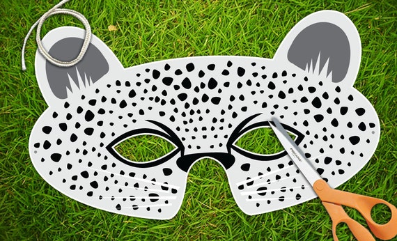 Snow Leopard Mask White Leopard Animal Masks Halloween