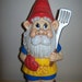 Hand Painted Ceramic BBQ Gnome