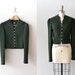 vintage wool cardigan / green sweater / Bayern cardigan