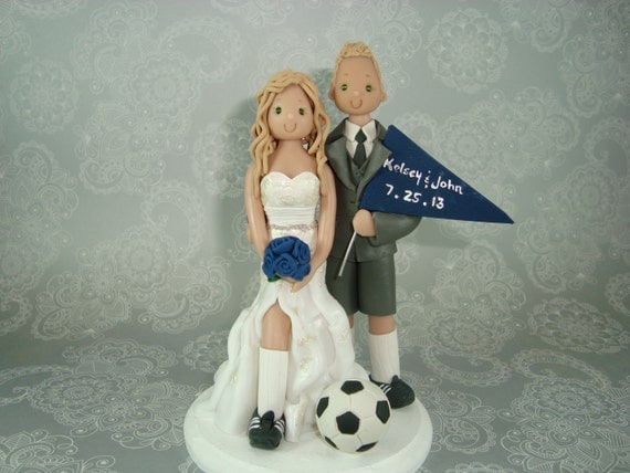 Wedding cake toppers soccer