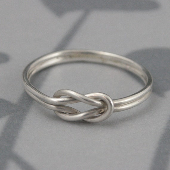 Infinity Knot Love Knot Ring in Solid Sterling by debblazer