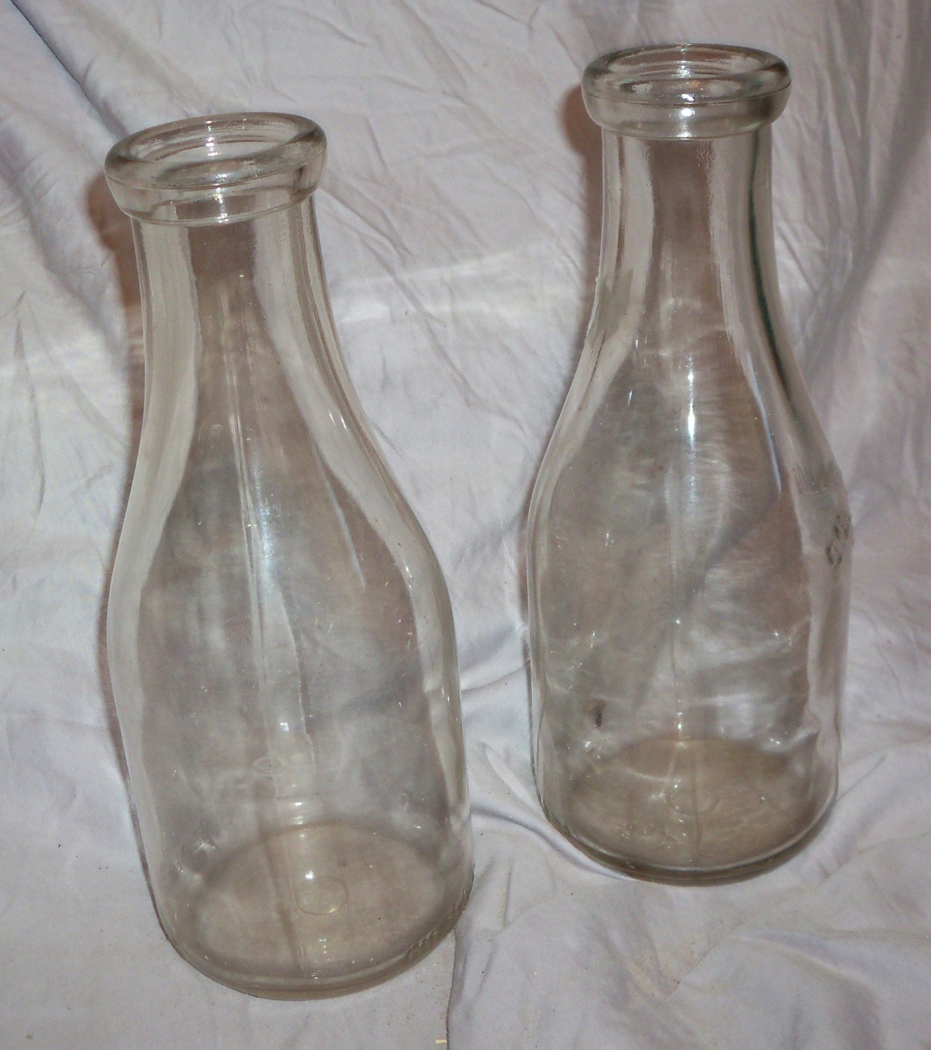 Download Vintage 1 quart clear glass MILK BOTTLES