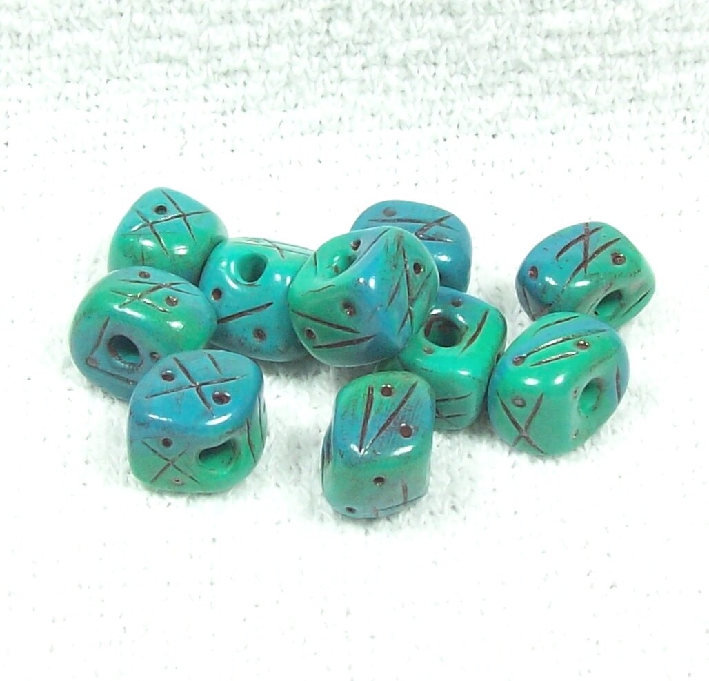 Macrame Beads with Large Hole Handmade from Polymer Clay