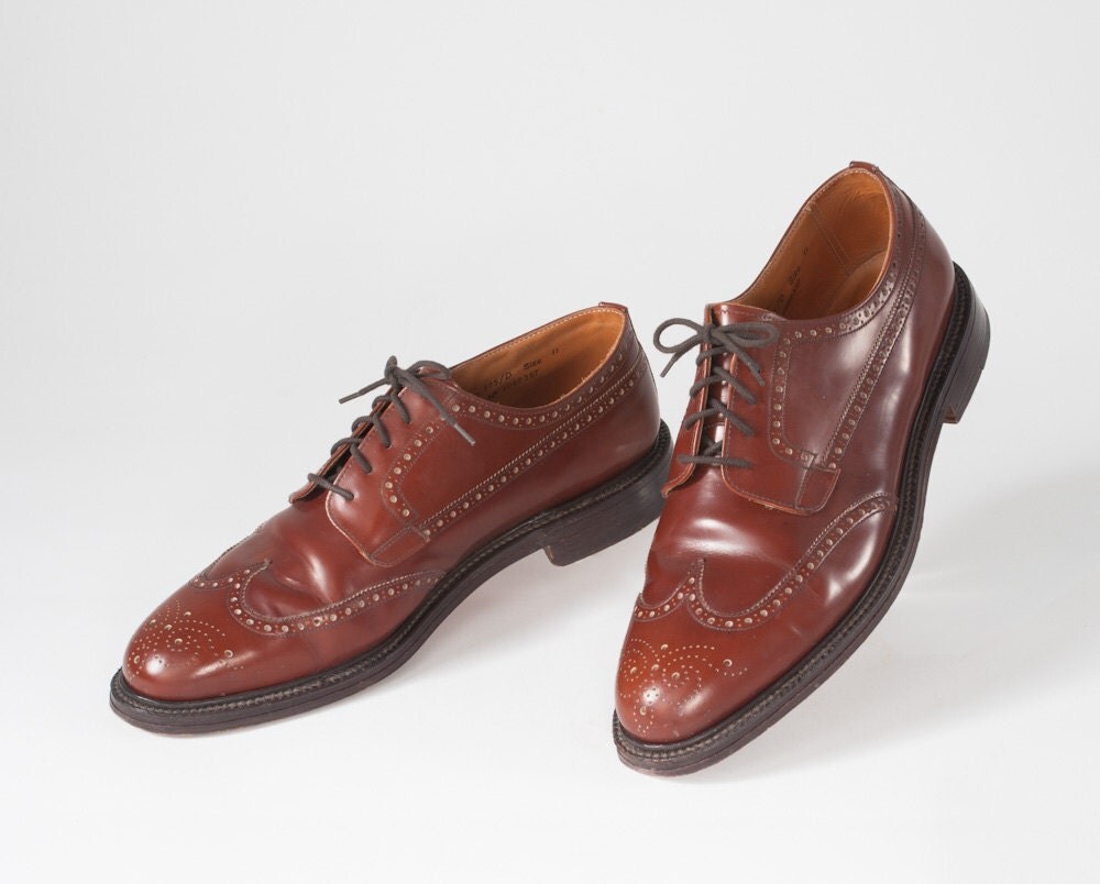 Vintage Alan McAfee Men�s Brown Wingtip Shoes / Pre Church