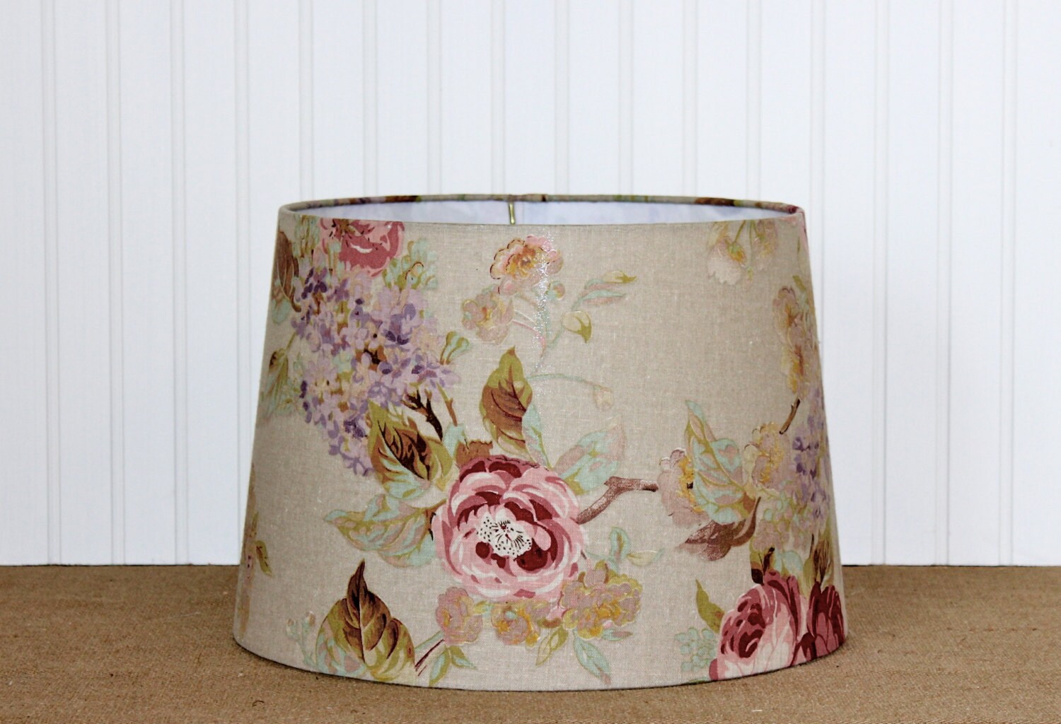 Drum Lamp Shade Lampshade Sweet Cottage Floral by Sassyshades