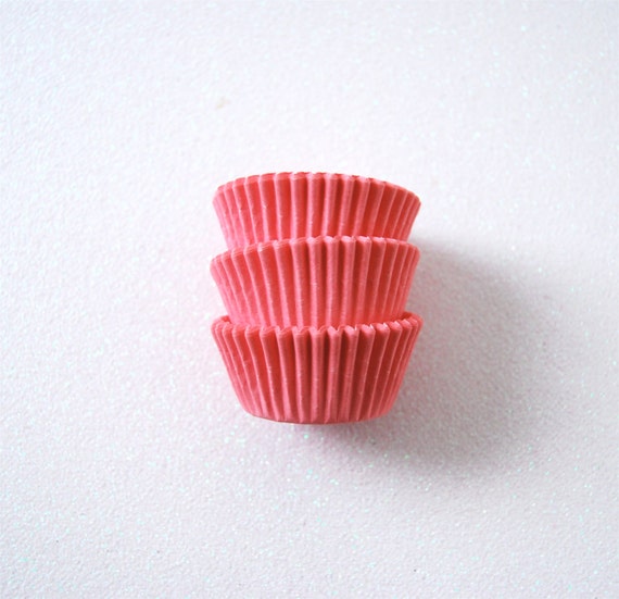 Mini Pastel Pink Cupcake Liners 50 by CupcakeSocial on Etsy