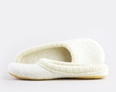 Simple and Eco friendly felted wool slippers Handmade to Order