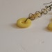 Yellow Button Dangle Earrings