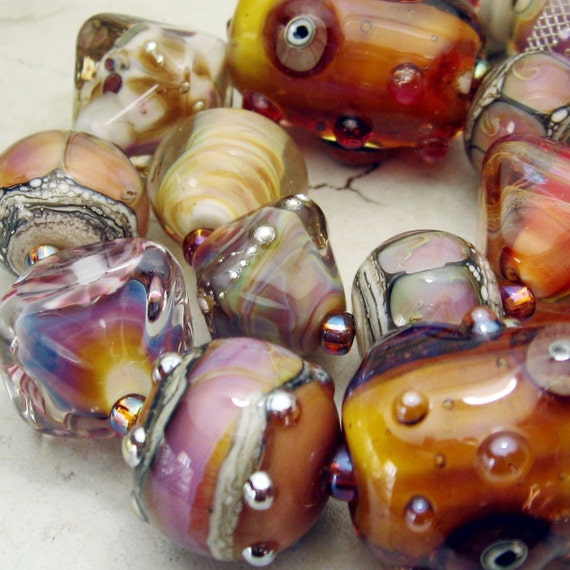 Handmade Lampwork Glass Beads Artists Collection In 7402