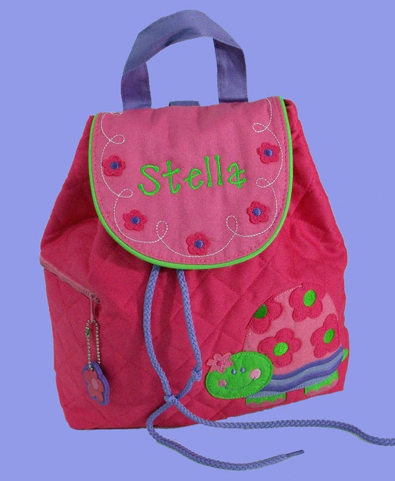 Personalized Child's Stephen Joseph Quilted Toddler TURTLE Backpack-Monogrammiong Is Included