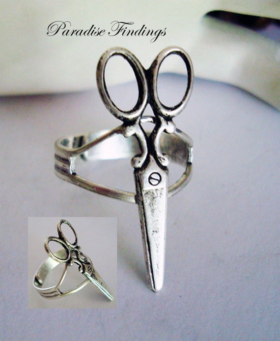 Scissor Ring Metal Bonded NOT Glued Adjustable Custom