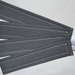 Set of 4 CHARCOAL GRAY & White Shimmery Ribbon Curtain tiebacks