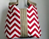 red chevron purse