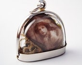 Mysterious Victorian Girls, Terrarium Locket Necklace, Mini Curio Display with Vintage Photos Mysterious Victorian Girls, Terrarium Locket Necklace, Mini Curio Display with Vintage Photos