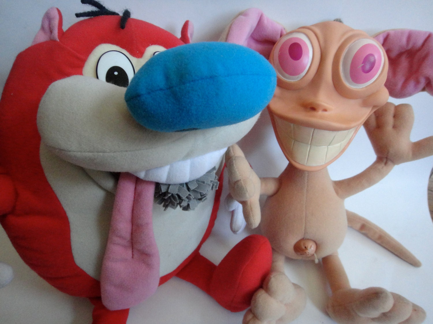 Vintage Ren and Stimpy Plush Dolls from 1992