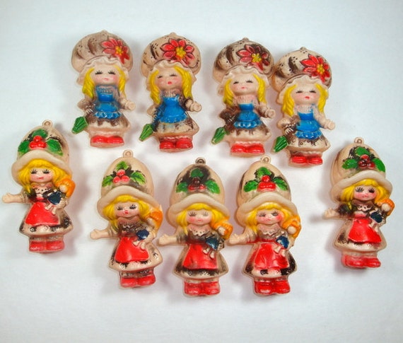 vintage christmas tree light covers set of nine girl big vintage christmas tree light covers set of nine girl big