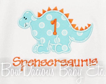 Dinosaur Birthday Shirt, Personalized, Birthday Number, Birthday Boy, Monogrammed, Birthday Number, Birthday Gift, Personalized