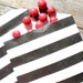 Black Striped Paper Favor Bags - MEDIUM Size Goodie Bags (18 Count)