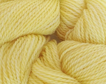 Merino Wool Yarn Lace Weight in Tango Yellow Hand Painted
