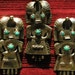 Zuni Sterling Silver Turquoise Mudhead Kachina Pendant Necklace and Earrings Set