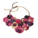 Sunset statement bib necklace multicolor beaded fabric