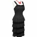 Sale 1950's Designer Tiered Lace & Velvet Bombshell Wiggle Cocktail Dress w Back Bows 34 - 26 - 36
