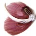 Peacock Feather Hair Clip in Dusty Rose and Rhinestone Wedding Party Hair Fascinator Clip